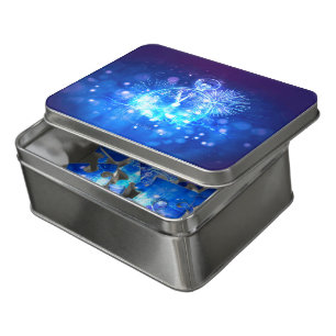 SlipperyJoe's electric thrill New Year’s Eve clock Jigsaw Puzzle