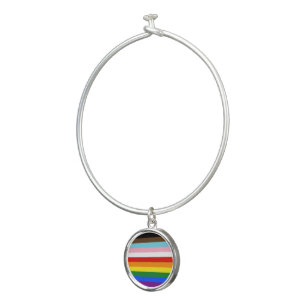 SlipperyJoe's Eleven Stripe Pride Flag blends Phil Bangle Bracelet