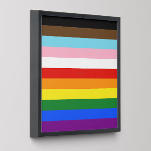 SlipperyJoe's Eleven Stripe Pride Flag blends Phil Peel And Stick Photo Tile