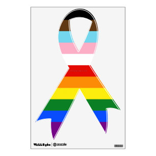 SlipperyJoe's Eleven Stripe Pride Flag blends Phil Wall Decal