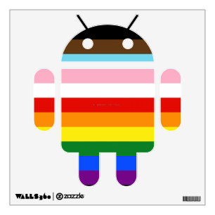 SlipperyJoe's Eleven Stripe Pride Flag blends Phil Wall Decal