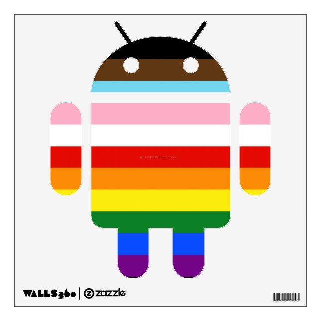 SlipperyJoe's Eleven Stripe Pride Flag blends Phil Wall Decal (Front)