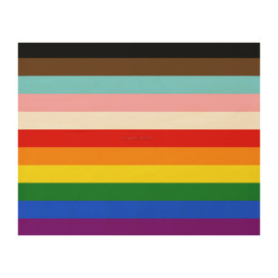 SlipperyJoe's Eleven Stripe Pride Flag blends Phil Wood Wall Art