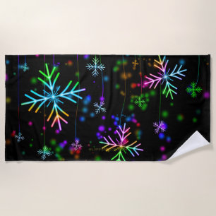 SlipperyJoe's festive lively Christmas atmosphere Beach Towel
