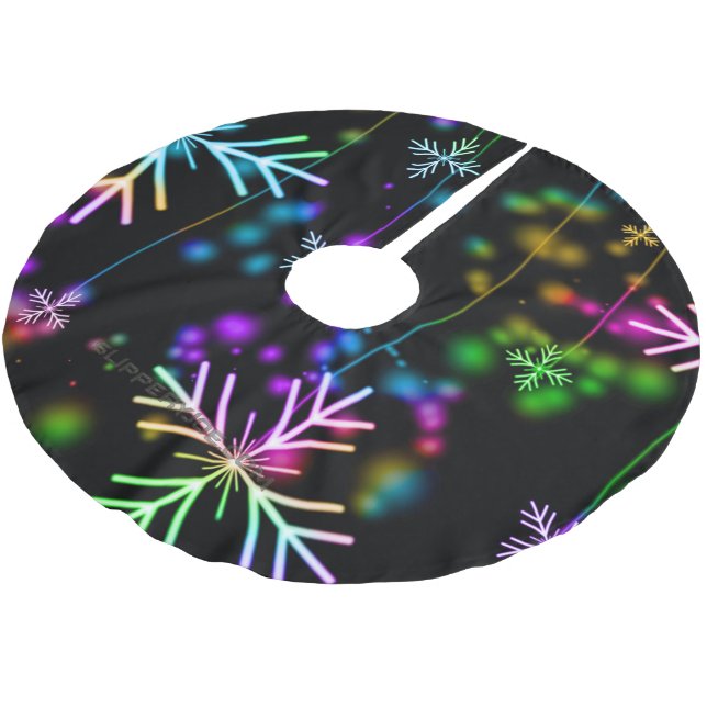 SlipperyJoe's festive lively Christmas atmosphere  Brushed Polyester Tree Skirt (Angled)