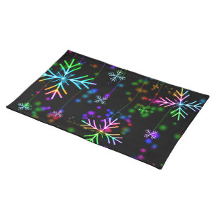SlipperyJoe's festive lively Christmas atmosphere Cloth Placemat
