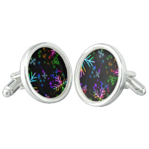SlipperyJoe's festive lively Christmas atmosphere Cufflinks