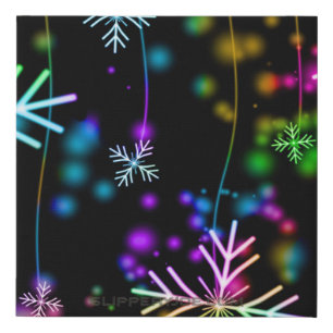 SlipperyJoe's festive lively Christmas atmosphere  Faux Canvas Print
