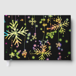 SlipperyJoe's festive lively Christmas atmosphere Foil Guest Book