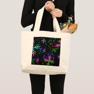 SlipperyJoe's festive lively Christmas atmosphere  Large Tote Bag