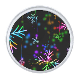 SlipperyJoe's festive lively Christmas atmosphere  Silver Finish Lapel Pin