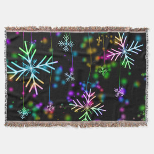 SlipperyJoe's festive lively Christmas atmosphere Throw Blanket