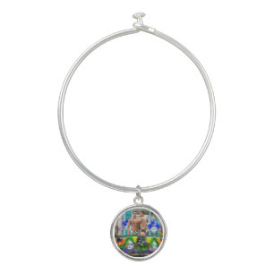 SlipperyJoe's festive Mardi Gras scene two men wea Bangle Bracelet