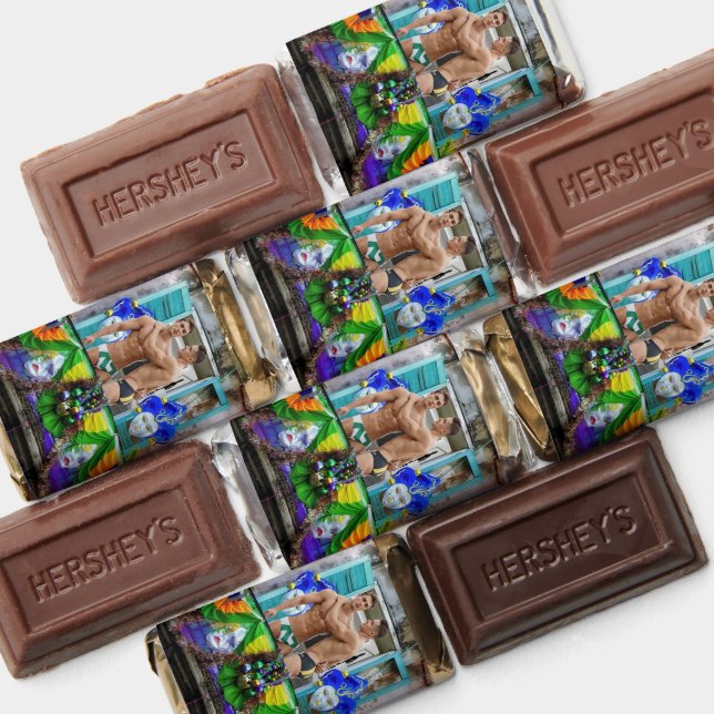 SlipperyJoe's festive Mardi Gras scene two men wea Hershey's Miniatures (Assorted)