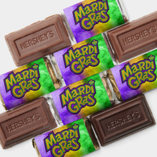 SlipperyJoe's festive Mardi Gras theme crown reinf Hershey's Miniatures