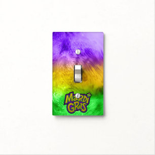 SlipperyJoe's festive Mardi Gras theme crown reinf Light Switch Cover