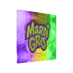 SlipperyJoe's festive Mardi Gras theme crown reinf Metal Print