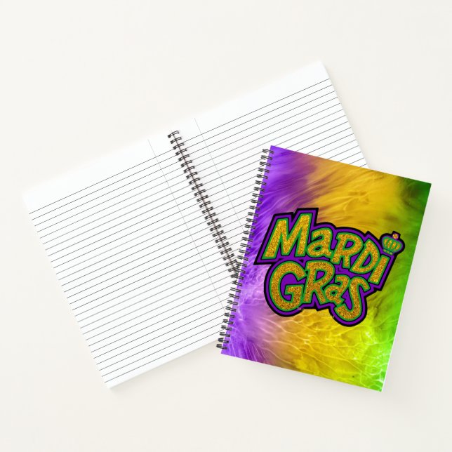 SlipperyJoe's festive Mardi Gras theme crown reinf Notebook (Inside)