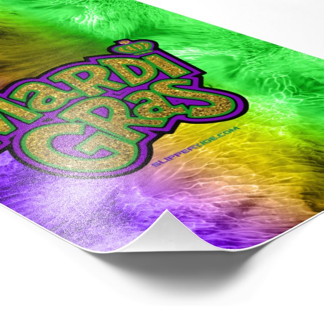 SlipperyJoe's festive Mardi Gras theme crown reinf Photo Print (Corner)