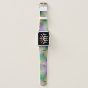SlipperyJoe's festive Mardi Gras themed purple gre Apple Watch Band