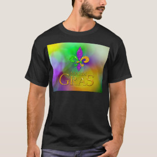 SlipperyJoe's festive Mardi Gras themed purple gre T-Shirt