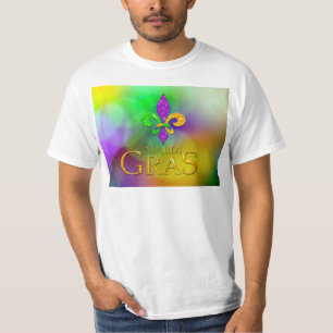 SlipperyJoe's festive Mardi Gras themed purple gre T-Shirt
