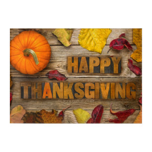 SlipperyJoe's festive Thanksgiving atmosphere red Acrylic Print