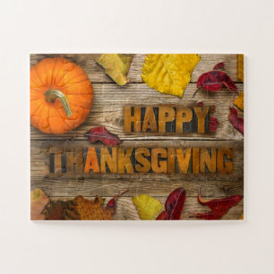 SlipperyJoe's festive Thanksgiving atmosphere red Jigsaw Puzzle