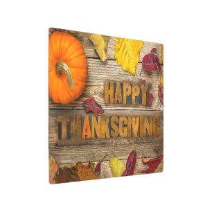 SlipperyJoe's festive Thanksgiving atmosphere red Metal Print