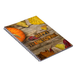 SlipperyJoe's festive Thanksgiving atmosphere red Notebook