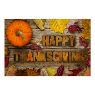 SlipperyJoe's festive Thanksgiving atmosphere red Poster