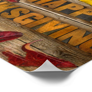 SlipperyJoe's festive Thanksgiving atmosphere red Poster