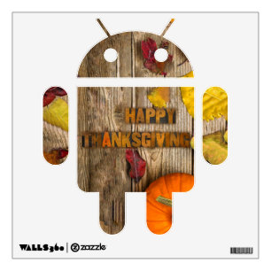 SlipperyJoe's festive Thanksgiving atmosphere red Wall Decal