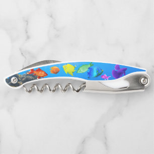 SlipperyJoe's Fish Pride tropical green blue purpl Waiter's Corkscrew