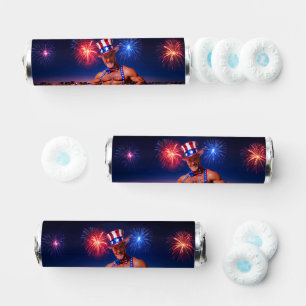 SlipperyJoe's Fourth of July celebration bare hair Breath Savers® Mints