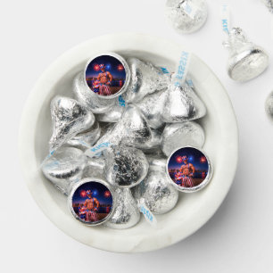 SlipperyJoe's Fourth of July celebration bare hair Hershey®'s Kisses®
