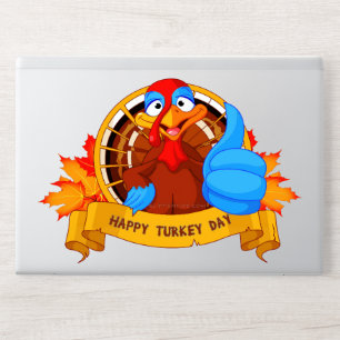 SlipperyJoe's fun cartoon-style Thanksgiving desig HP Laptop Skin