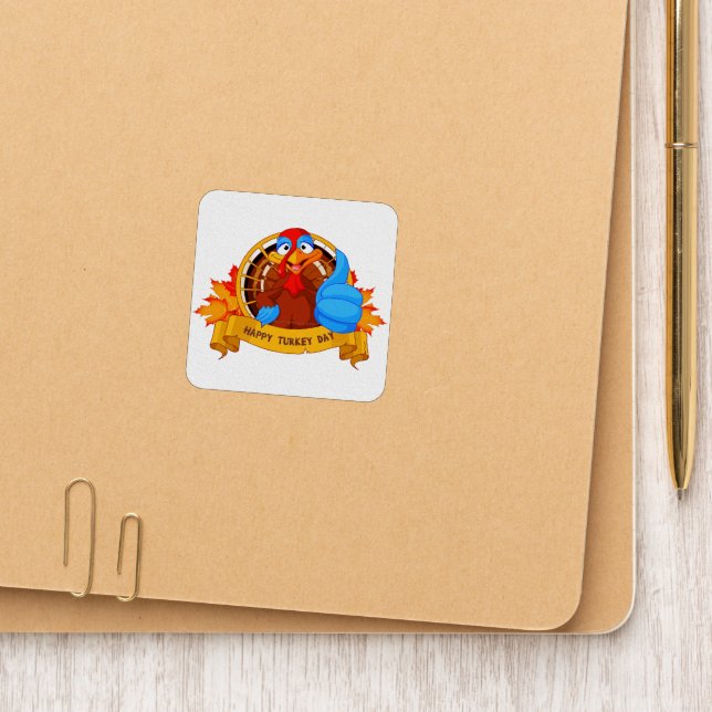 SlipperyJoe's fun cartoon-style Thanksgiving desig Patch (On Folder)