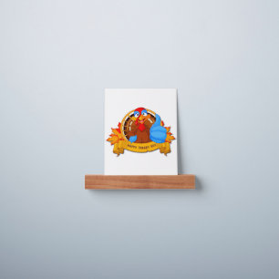 SlipperyJoe's fun cartoon-style Thanksgiving desig Picture Ledge