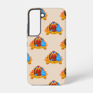 SlipperyJoe's fun cartoon-style Thanksgiving desig Samsung Galaxy S22 Case
