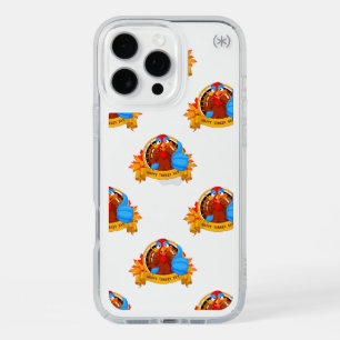 SlipperyJoe's fun cartoon-style Thanksgiving desig iPhone 16 Pro Max Case