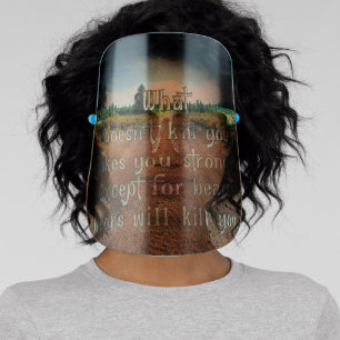 SlipperyJoe's funny saying artistic dirt road grav Face Shield