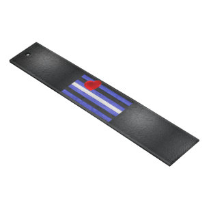 SlipperyJoe's Gay Leather Pride flag black royal b Ruler