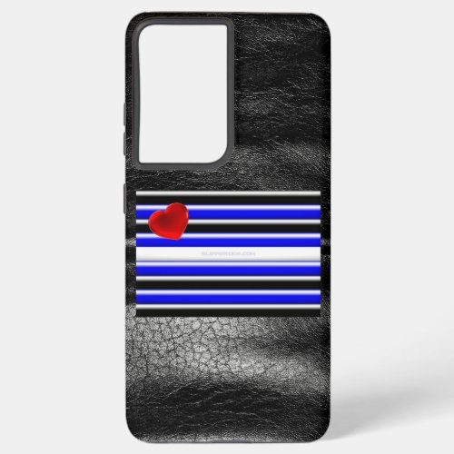 SlipperyJoes gay leather pride flag gifts black r Samsung Galaxy S21 Ultra Case
