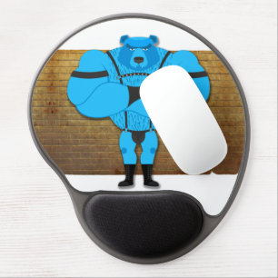 SlipperyJoe's gay muscle bear cartoon thong leathe Gel Mouse Pad