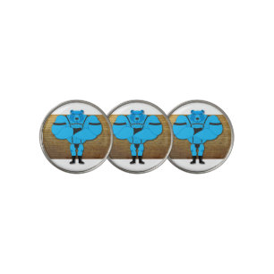 SlipperyJoe's gay muscle bear cartoon thong leathe Golf Ball Marker