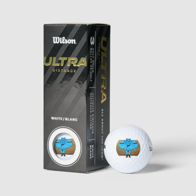 SlipperyJoe's gay muscle bear cartoon thong leathe Golf Balls (Packaging)