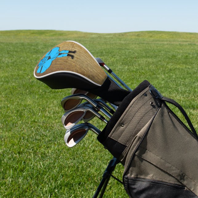 SlipperyJoe's gay muscle bear cartoon thong leathe Golf Head Cover (In Situ)