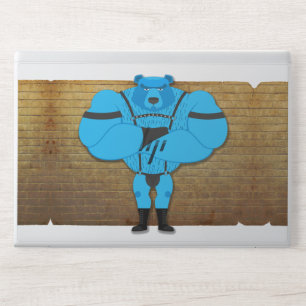 SlipperyJoe's gay muscle bear cartoon thong leathe HP Laptop Skin