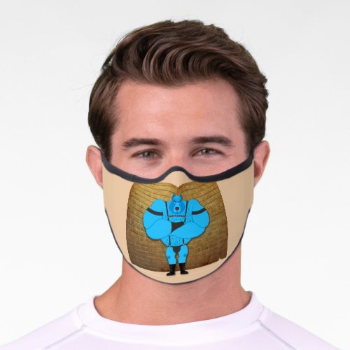 SlipperyJoes gay muscle bear cartoon thong leathe Premium Face Mask